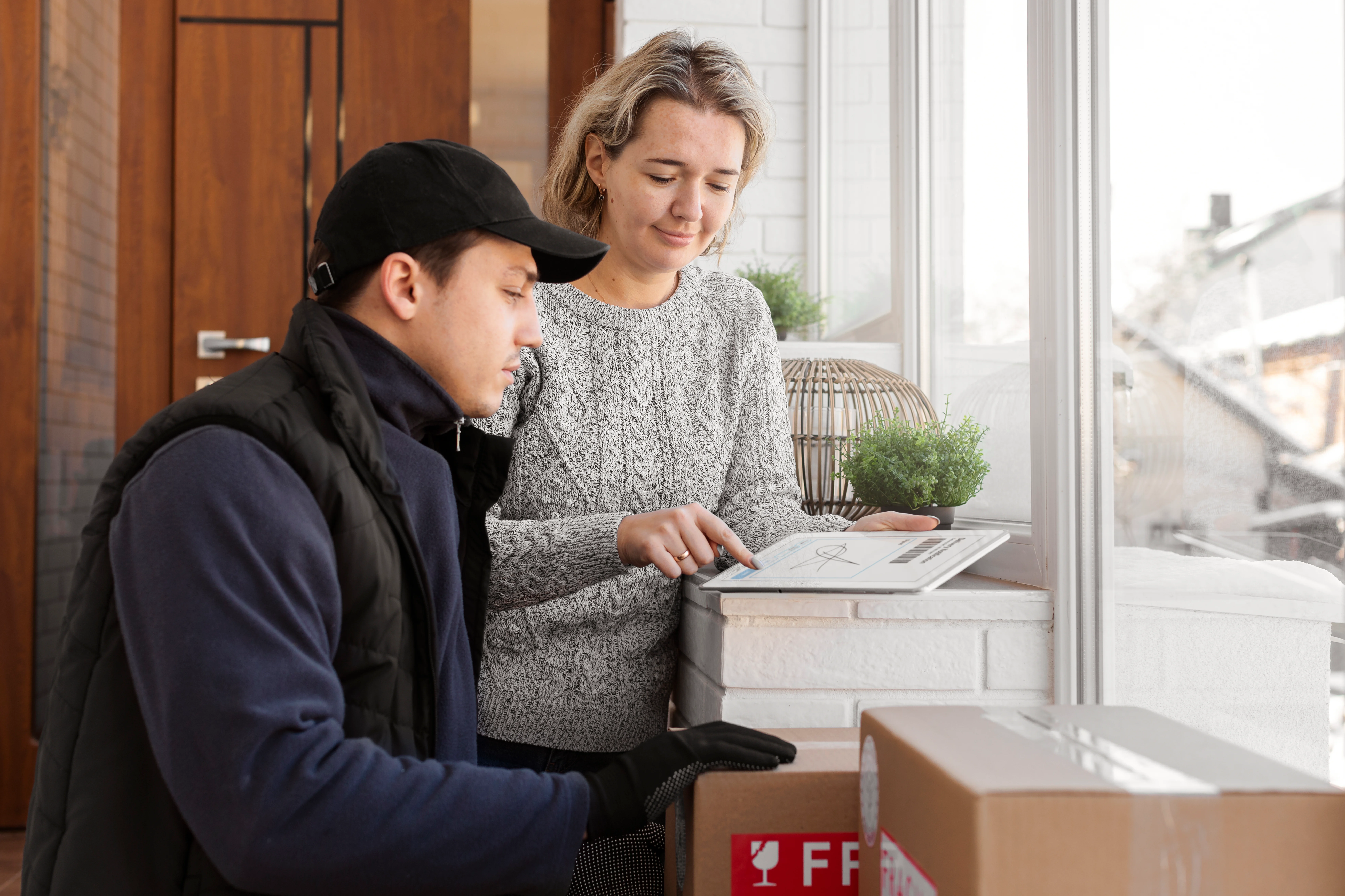 Woman reviewing health insurance coverage after moving to a new home